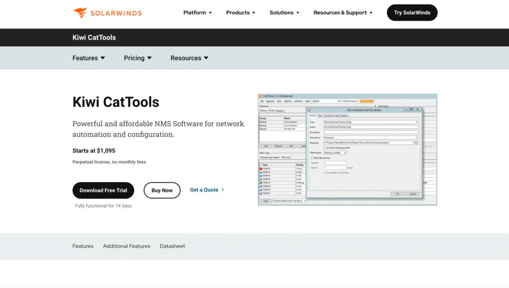 SolarWinds Kiwi CatTools
